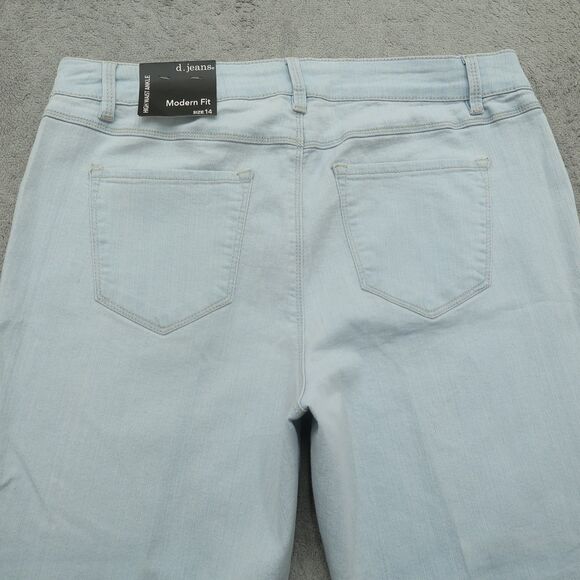 D. Jeans Women's Size 14 Blue High-Waist Ankle Modern Fit Denim 27" Inseam NWT - Picture 13 of 16